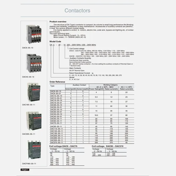 A seria contactor-catalogue-da CDADA