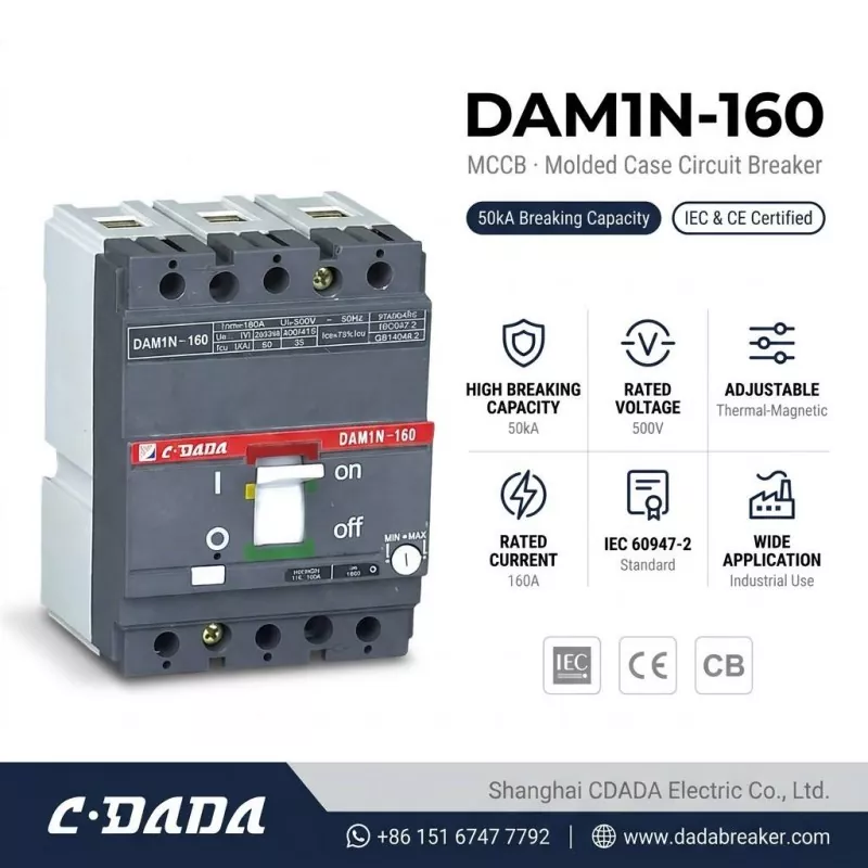 CDADA rilascia l'interruttore di circuitu MCCB DAM1N-160 160A di alta capacità